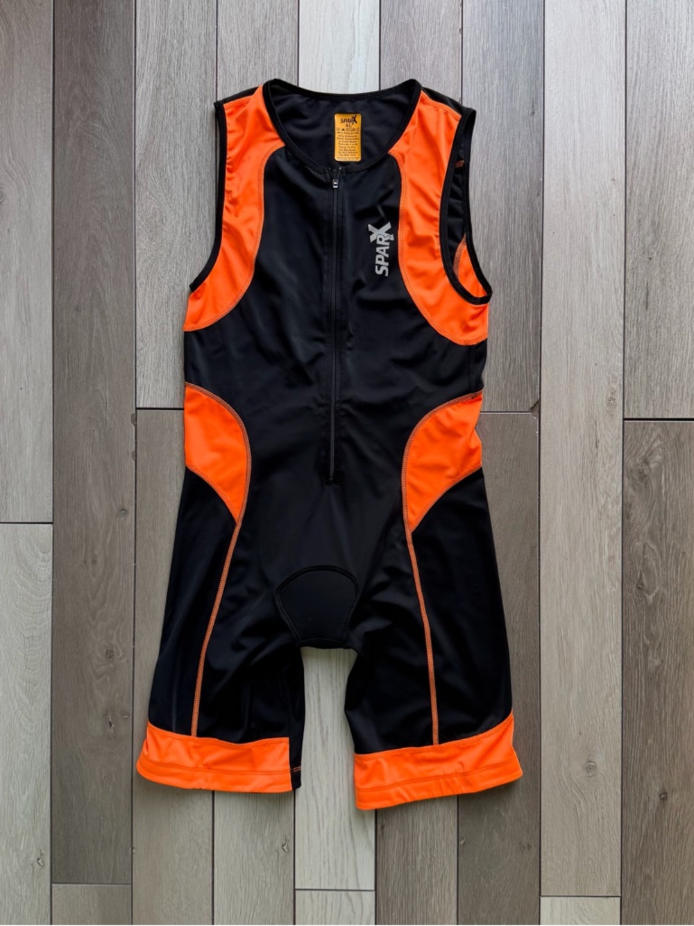 SPARX men's triathlon racing suit designed for swimming, cycling, and running.
